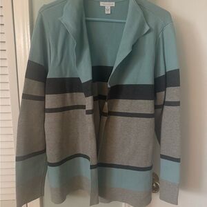 Charter Club Striped Cardigan
